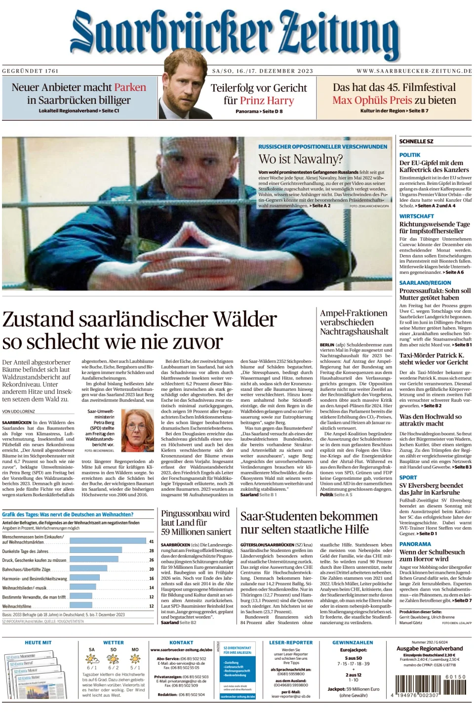 Saarbrücker Zeitung: Was die Regionalzeitung aus Saarbrücken bietet